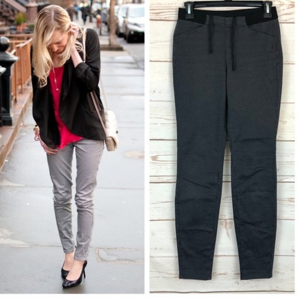 Uniqlo Pants - Uniqlo Houndstooth Drawstring Casual Pants